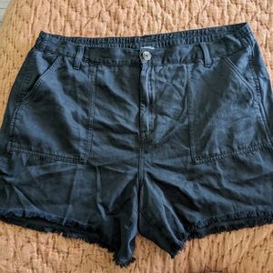 Aerie Black Frayed Shorts NWT